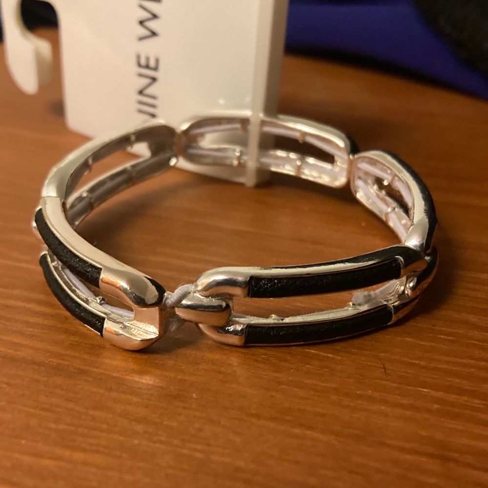 Nine West Silver and Black Bracelet